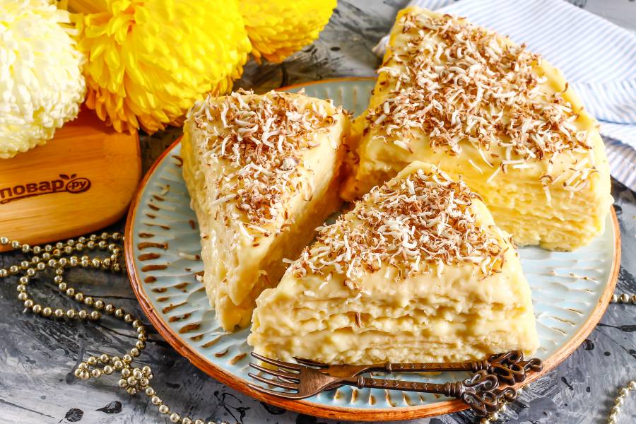 Voafelgnыйtort -c зavarnыm -kremommom -opoшgovый ruцept -c -nan -por.ru