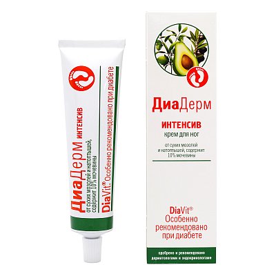 Dyaderm krem ​​-nloge noge gantensivpri -sarnom -deabete, 75ml